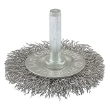 Щетка дисковая из рифленой проволоки Mastertool 19-9805 D50мм со стержнем 1/4"