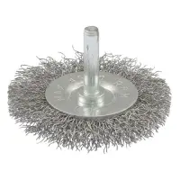 Щетка дисковая из рифленой проволоки Mastertool 19-9806 D60мм со стержнем 1/4"                      