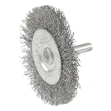 Щетка дисковая из рифленой проволоки Mastertool 19-9806 D60мм со стержнем 1/4"                      