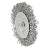 Щетка дисковая из рифленой проволоки Mastertool 19-9807 D75мм со стержнем 1/4"                      