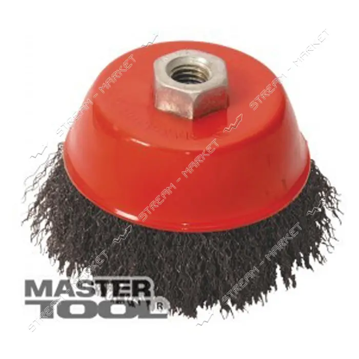 Щетка торцевая из рифленой проволоки Mastertool 19-7215 D150 М14