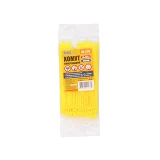 Кабельная стяжка MASTERTOOL 20-1720 защелкивающаяся нейлоновая 2.5х150мм желтый 100шт
