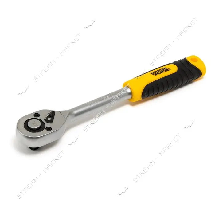 Трещотка Mastertool 78-0142 гнутая 1/2" 72Т                                                         