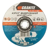 Диск абразивный отрезной Granite 8-04-180 по металлу 180х1.6х22.2мм                                 