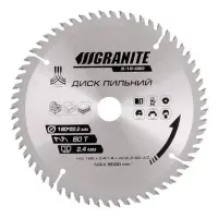 Диск пильний по дереву Granite 5-18-060 180х22.2х60Т адаптер 22.2-20                                