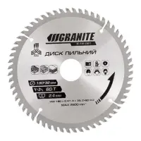 Диск пильний по дереву Granite E 5-18-061 180х32х60Т адаптер 32-30                                  