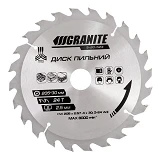 Диск пильный по дереву Granite 5-20-524 205х30х24Т адаптер 30-25.4                                  