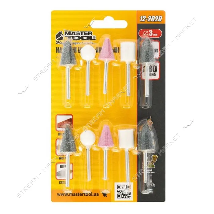 Камни шлифовальные Mastertool 12-2020 3мм 10шт                                                      