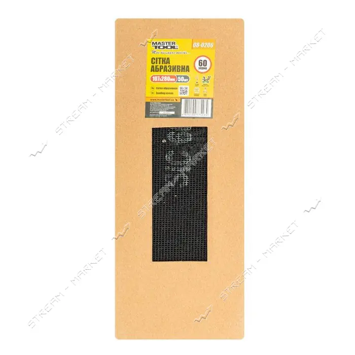 Сетка абразивная MasterTool 08-0206 зерно 60 107х280мм 50шт                                         