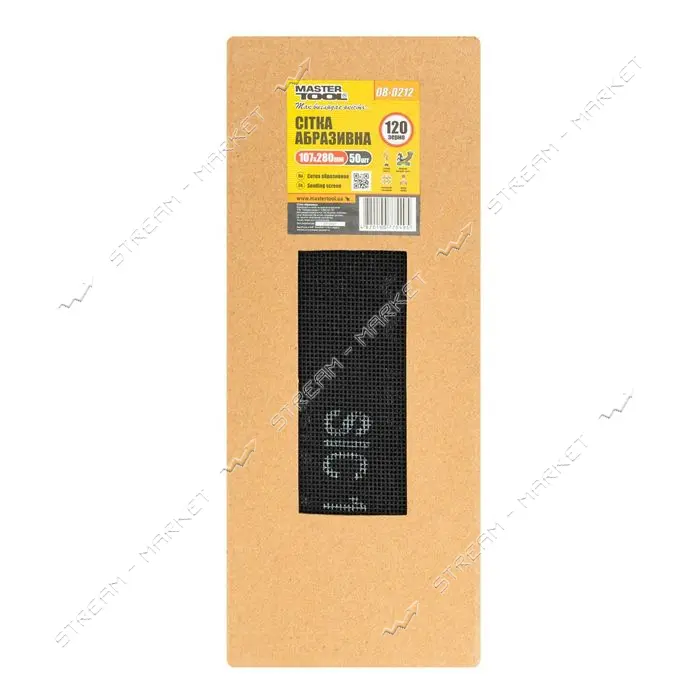 Сетка абразивная MasterTool 08-0212 зерно 120 107х280мм 50шт