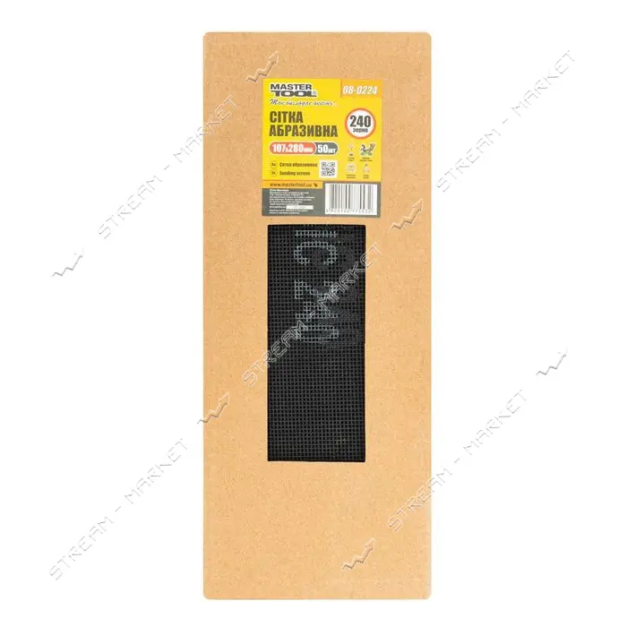 Сетка абразивная MasterTool 08-0224 зерно 240 107х280мм 50шт