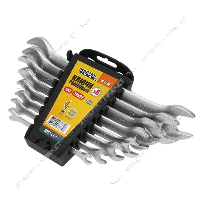 Ключи рожковые Mastertool 70-2108 набор 6х7 - 20х22 8шт