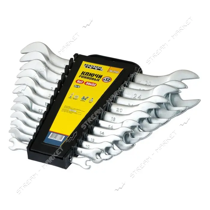 Ключи рожковые Mastertool 70-2112 набор 6х7 TO 30х32 12шт                                           
