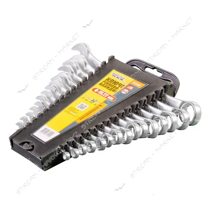 Ключи рожково-накидные Mastertool 70-2115 набор 6-19 22 15шт