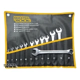 Ключи рожково-накидные Mastertool 72-0115 набор 6-19 22 Prof 15шт