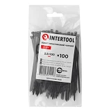 Кабельная стяжка INTERTOOL TC-2511 защелкивающаяся нейлоновая 2.5x100мм 100шт черный                