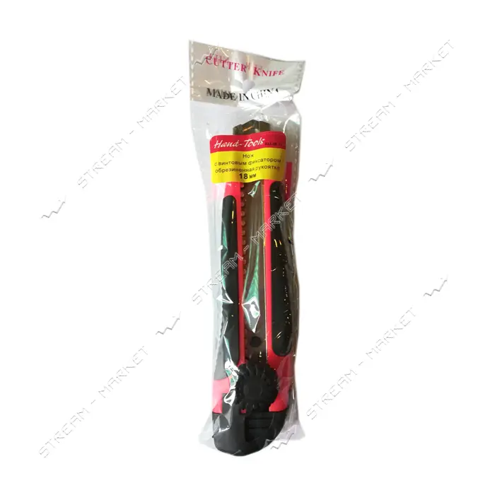 Нож Hand-Tools с винтовым фиксатором обрезиненная рукоятка
