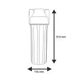 Фильтр магистральный AQUAFILTER-FHPR1 HP1 10" прозрачный натрубный 1"                               