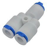 Тройник Y-образный двухходовой делитель потока QC-3/8-QC3/8-QC3/8 DCC-017B                          