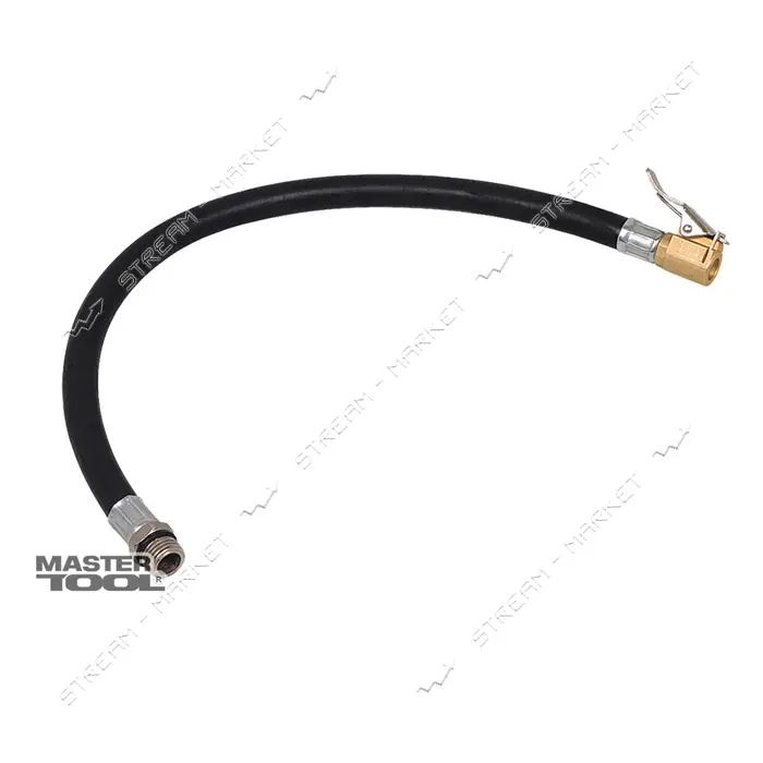 Шланг к пистолету для подкачки колес Mastertool 81-8759 80см с наконечником                         