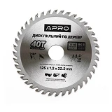 Диск пильный по дереву Apro 830105 125х22.2х40Т