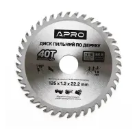 Диск пильний по дереву Apro 830105 125х22.2х40Т                                                     