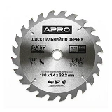 Диск пильный по дереву Apro 830133 180х22.2х24T                                                     