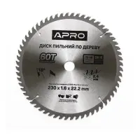 Диск пильний по дереву Apro 830200 230х22.2х60T                                                     