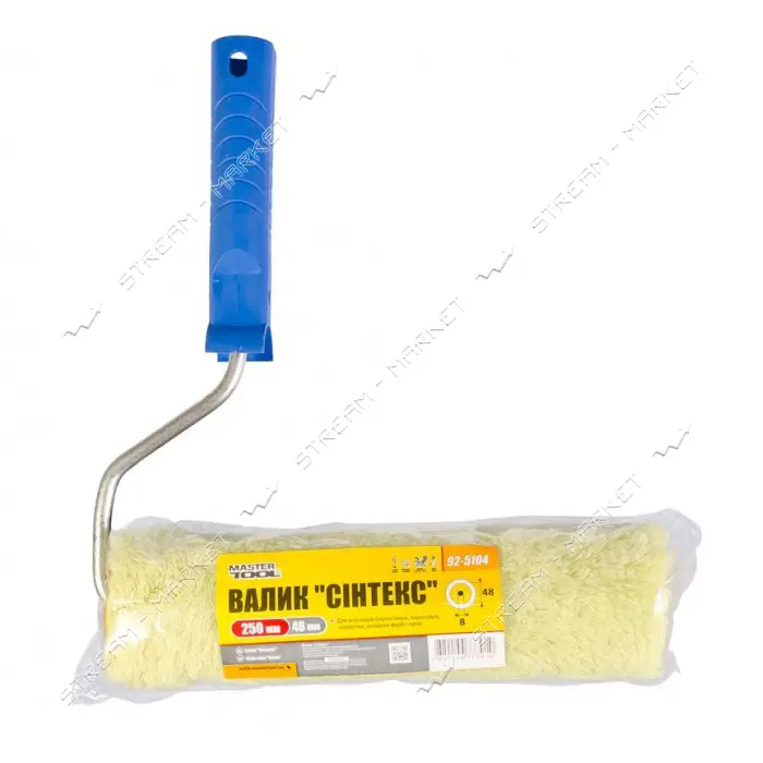 Валик Mastertool 92-5104-P Синтекс с ручкой d8мм 48x250x18мм