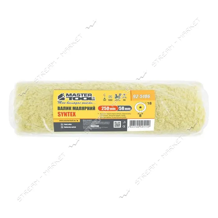 Валик фасадный Mastertool 92-5106 Синтекс d8мм 58x250x18мм                                          