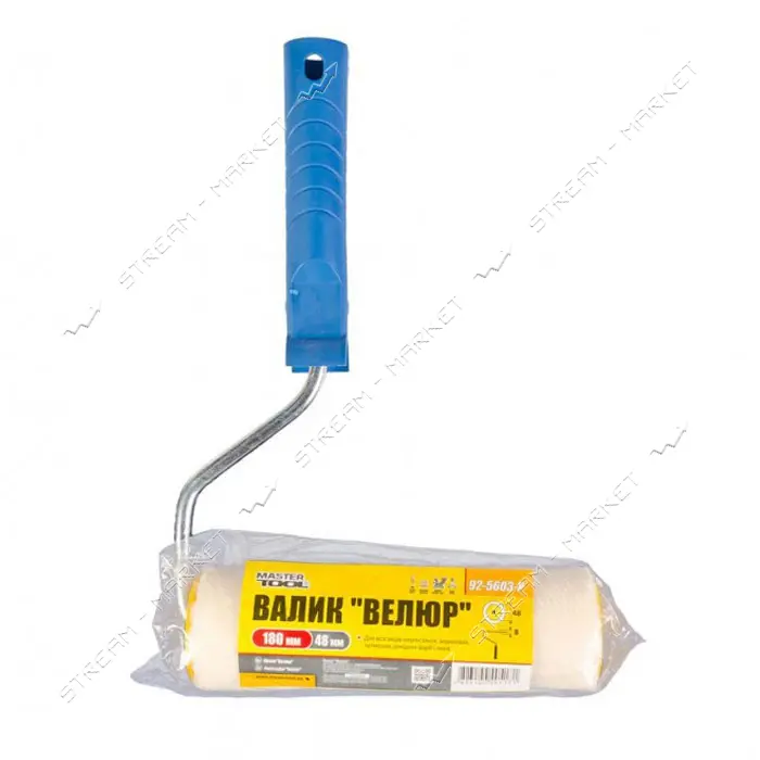 Валик Mastertool 92-5603-P Велюр с ручкой 48x180x4мм d8мм                                           
