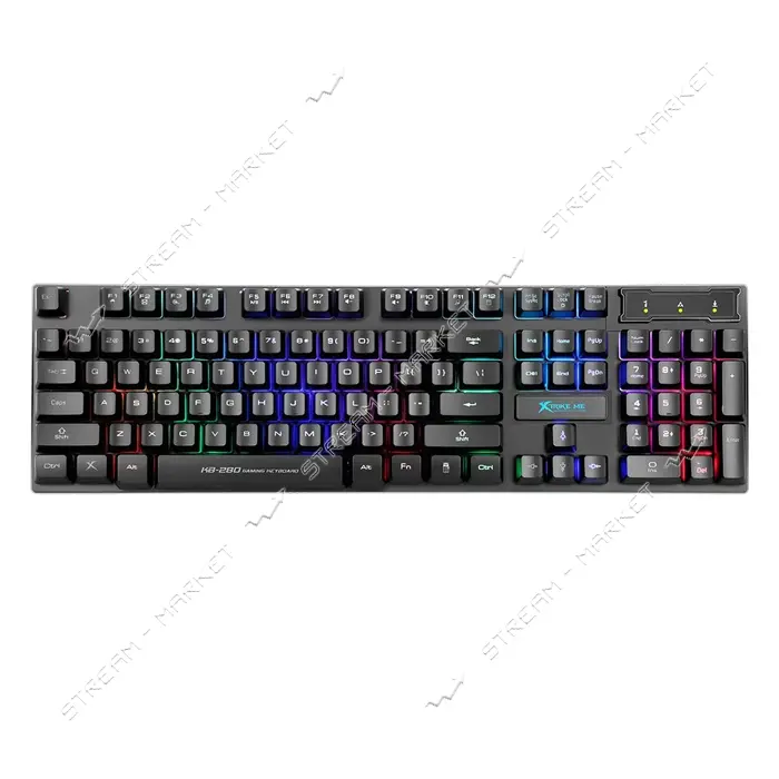 Клавиатура Xtrike KB-280 EN Wired keyboard черная                                                   