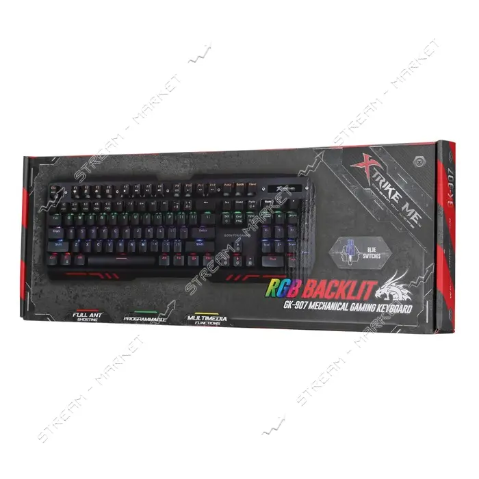 Клавиатура Xtrike GK-907 BK Wired keyboard черная