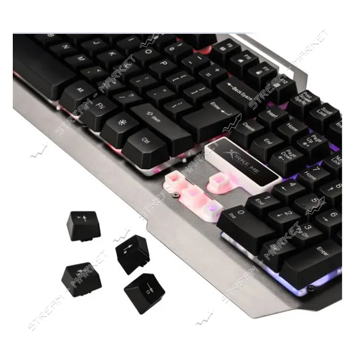 Клавиатура Xtrike KB-705 RGB Wired keyboard черная