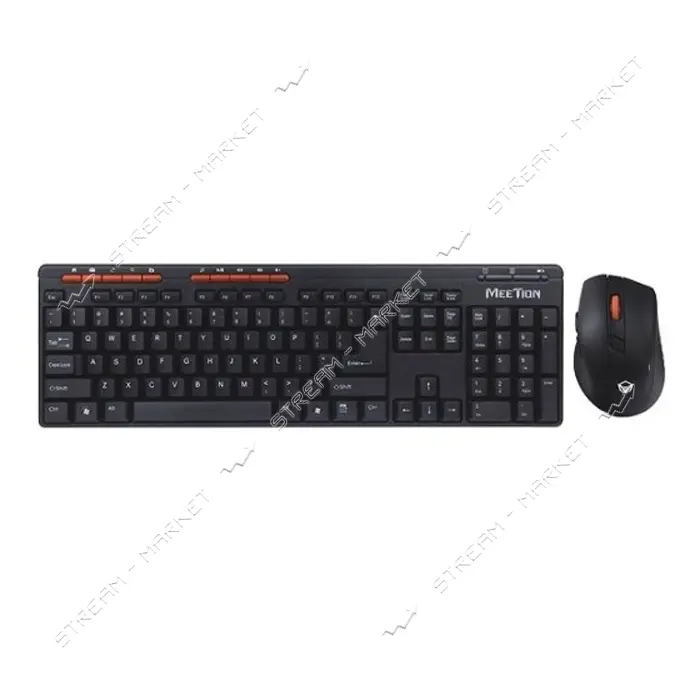 Клавиатура и мышка Meetion MT-4100 Wireless Keyboard черная