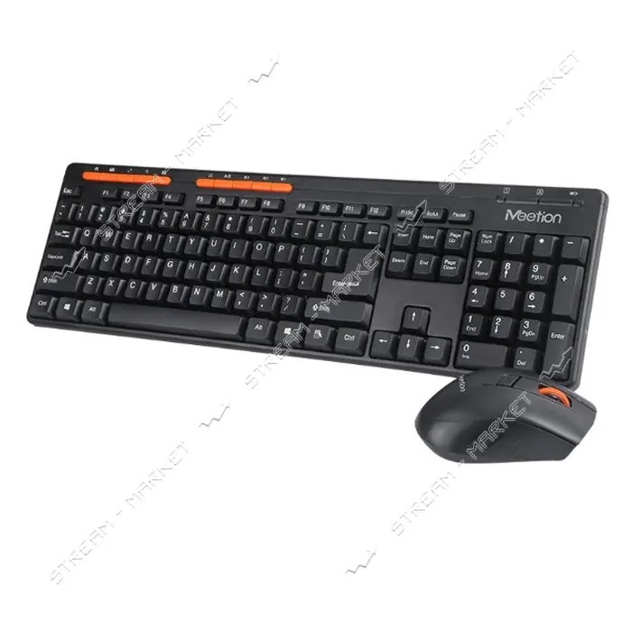 Клавиатура и мышка Meetion MT-4100 Wireless Keyboard черная