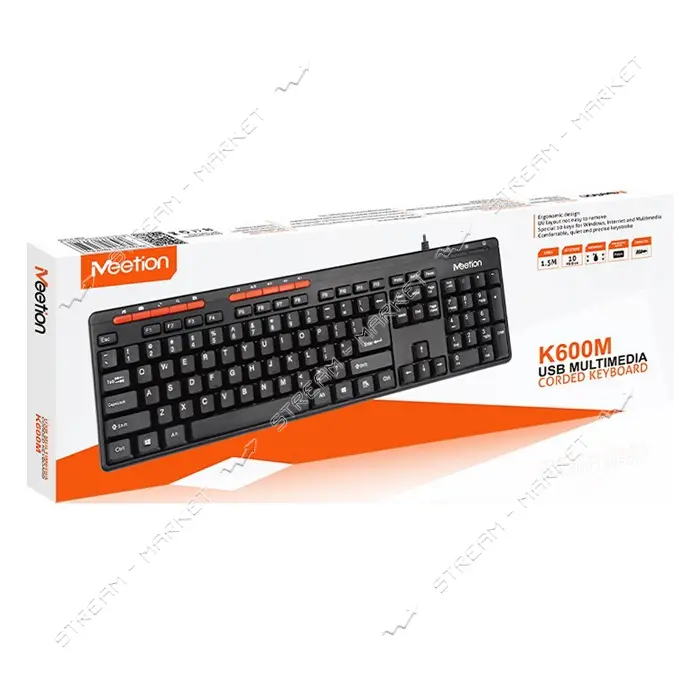 Клавиатура Meetion MT-K600M Wired keyboard черная