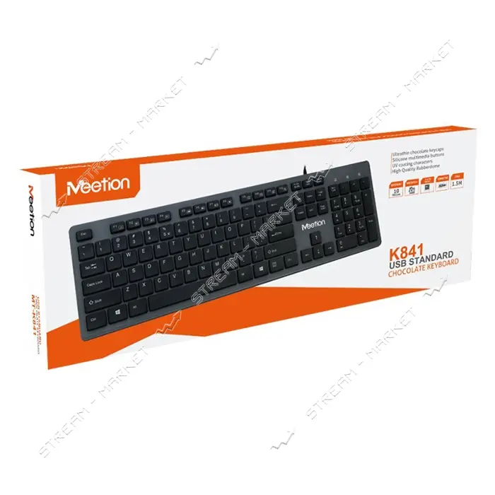 Клавиатура Meetion MT-K841 Wired keyboard черная                                                    