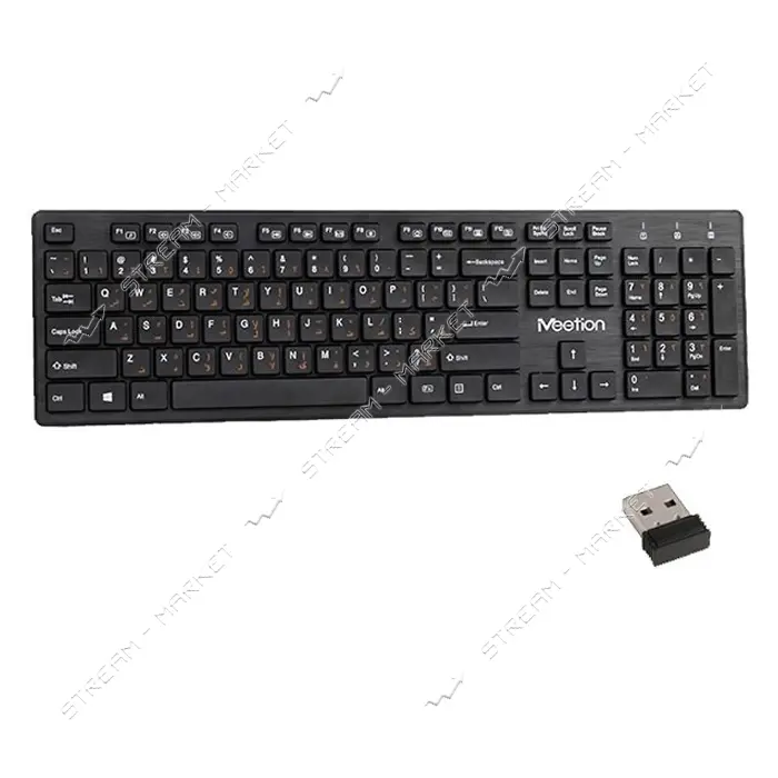 Клавиатура Meetion MT-WK841 2.4G Wireless Keyboard беспроводная черная