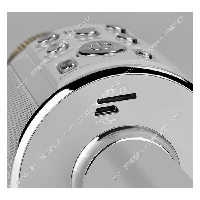 Микрофон Hoco BK3 Cool sound KTV серебро