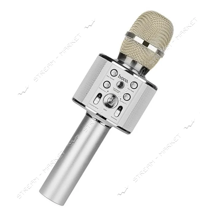 Микрофон Hoco BK3 Cool sound KTV серебро