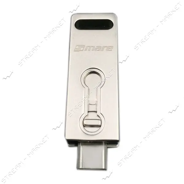 Флешка Smare Mini Flash Disk OTG плюс USB 32GB серебро                                              