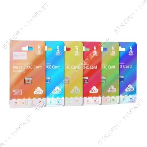 Карта памяти Hoco MicroSD Class 10 128GB оранжевая                                                  