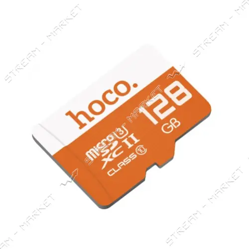 Карта памяти Hoco MicroSD Class 10 128GB оранжевая                                                  