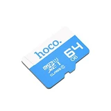 Карта памяти Hoco MicroSD Class 10 64GB голубая