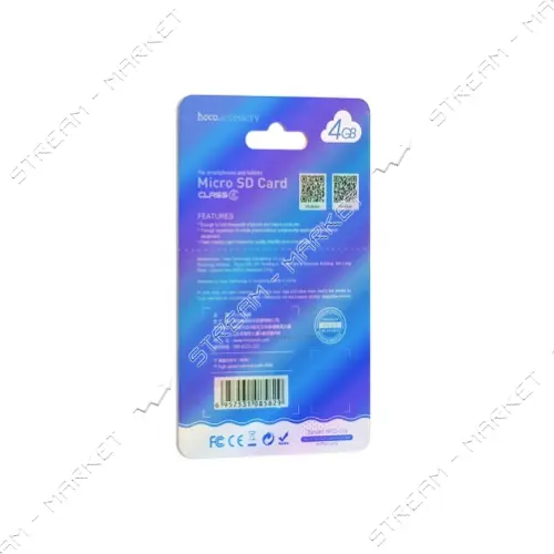 Карта памяти Hoco MicroSD Class 6 4GB синяя