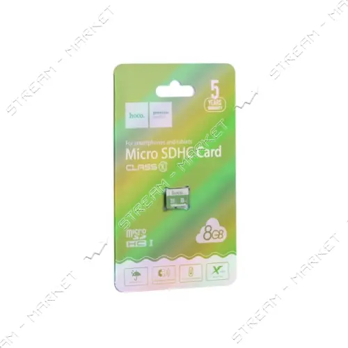 Карта памяти Hoco MicroSD Class 6 8GB салатовая