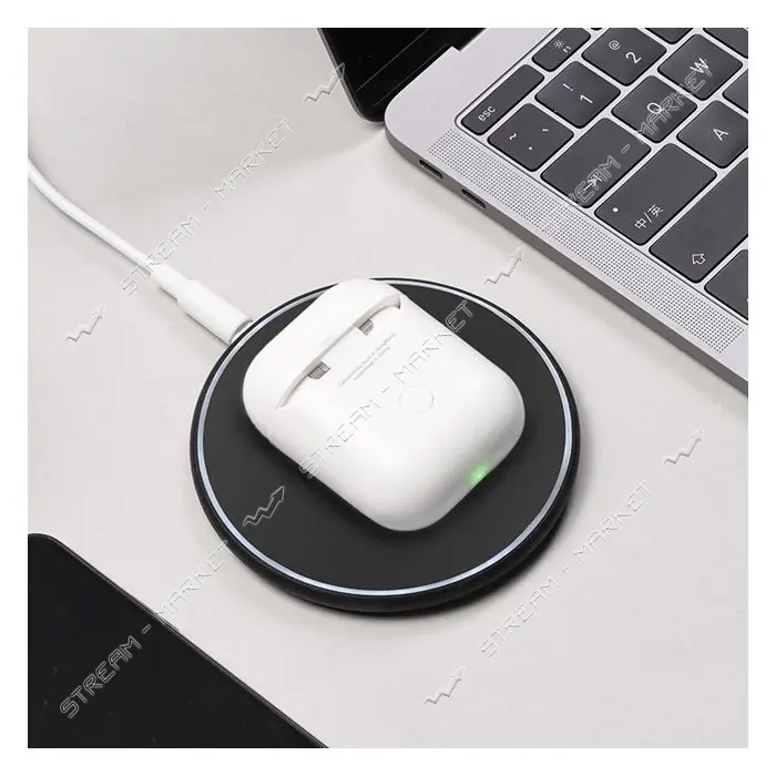 Чехол для Airpods Hoco CW18 Wireless беспроводная зарядка белый                                     