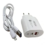 Сетевое зарядное устройство Aspor PD002 USB-C/USB QC 3.0/PD 20W плюс USB кабель Lightnin белое