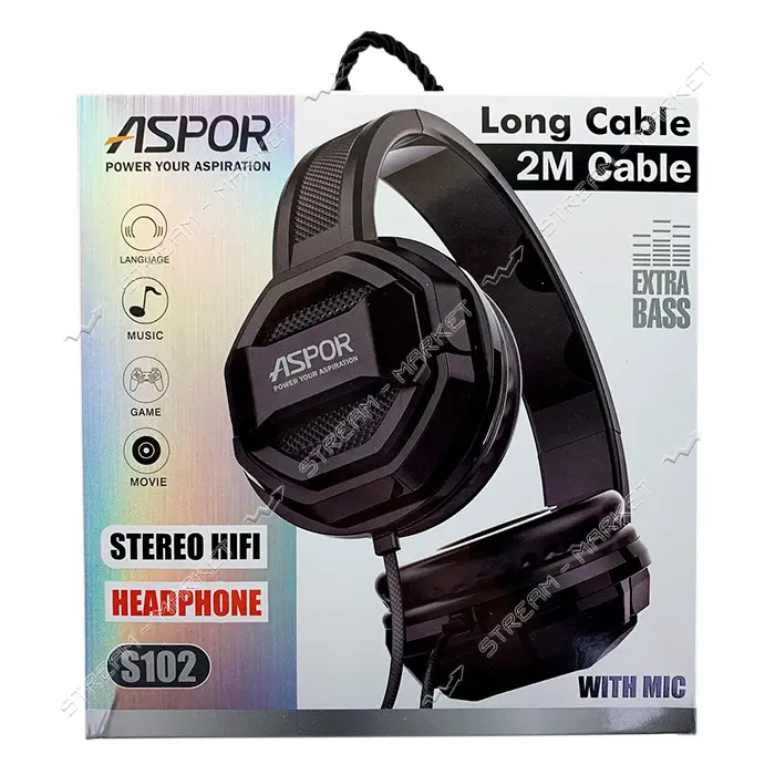 Наушники проводные Aspor S102                                                                       
